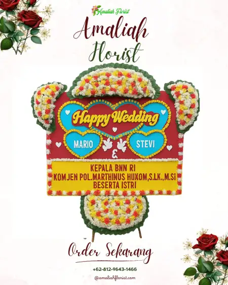 Papan Bunga Pernikahan Karang Jati